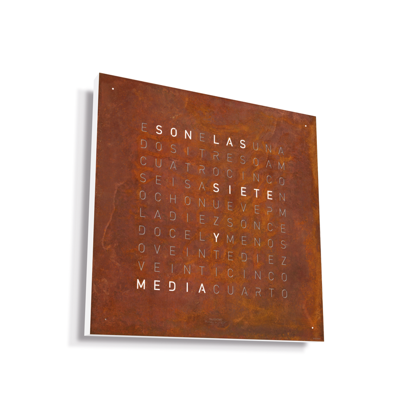 QLOCKTWO CLASSIC "EDITION RUST" - Time to Shine