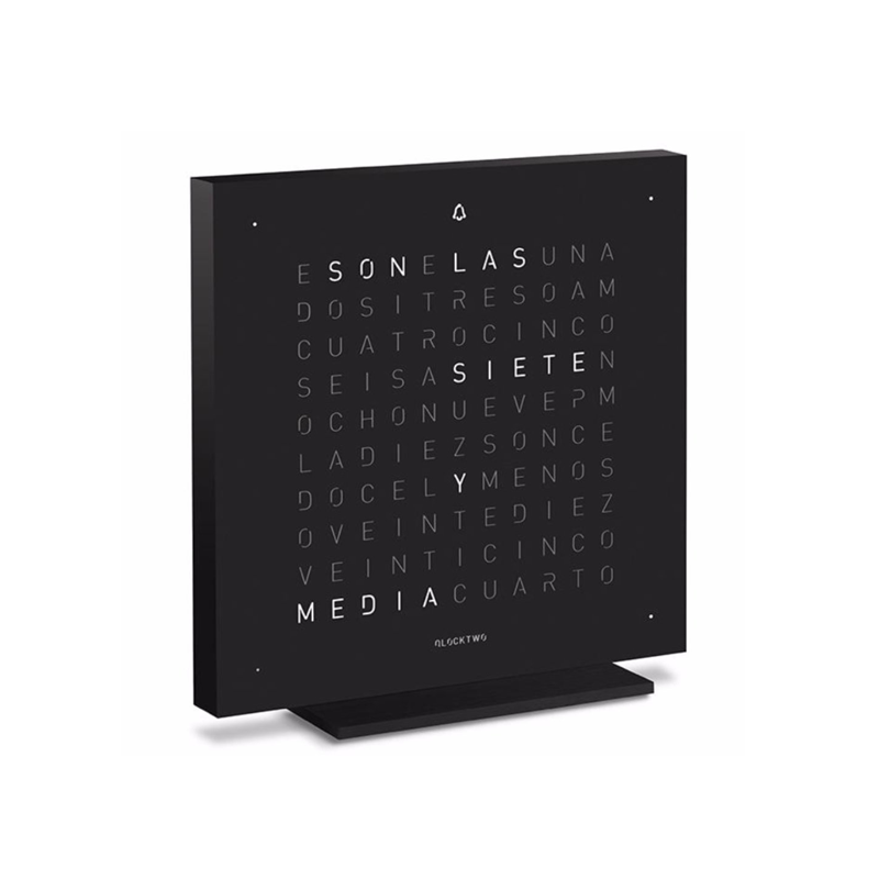 QLOCKTWO TOUCH "BLACK METAL DEEP BLACK" - Time to Shine