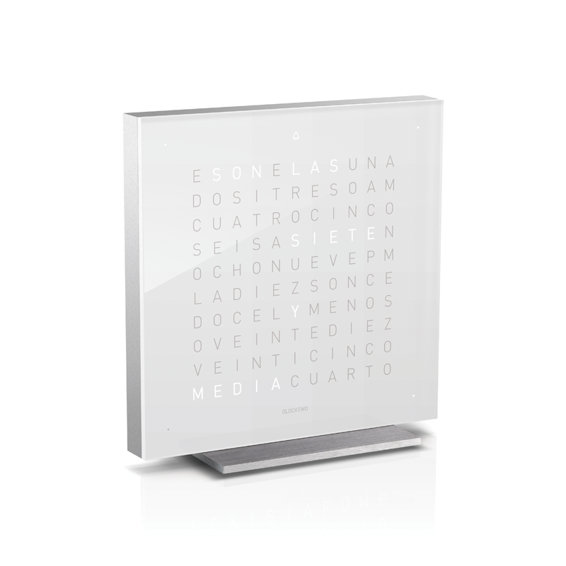 QLOCKTWO TOUCH "SILVER BODY VANILLA SUGAR"